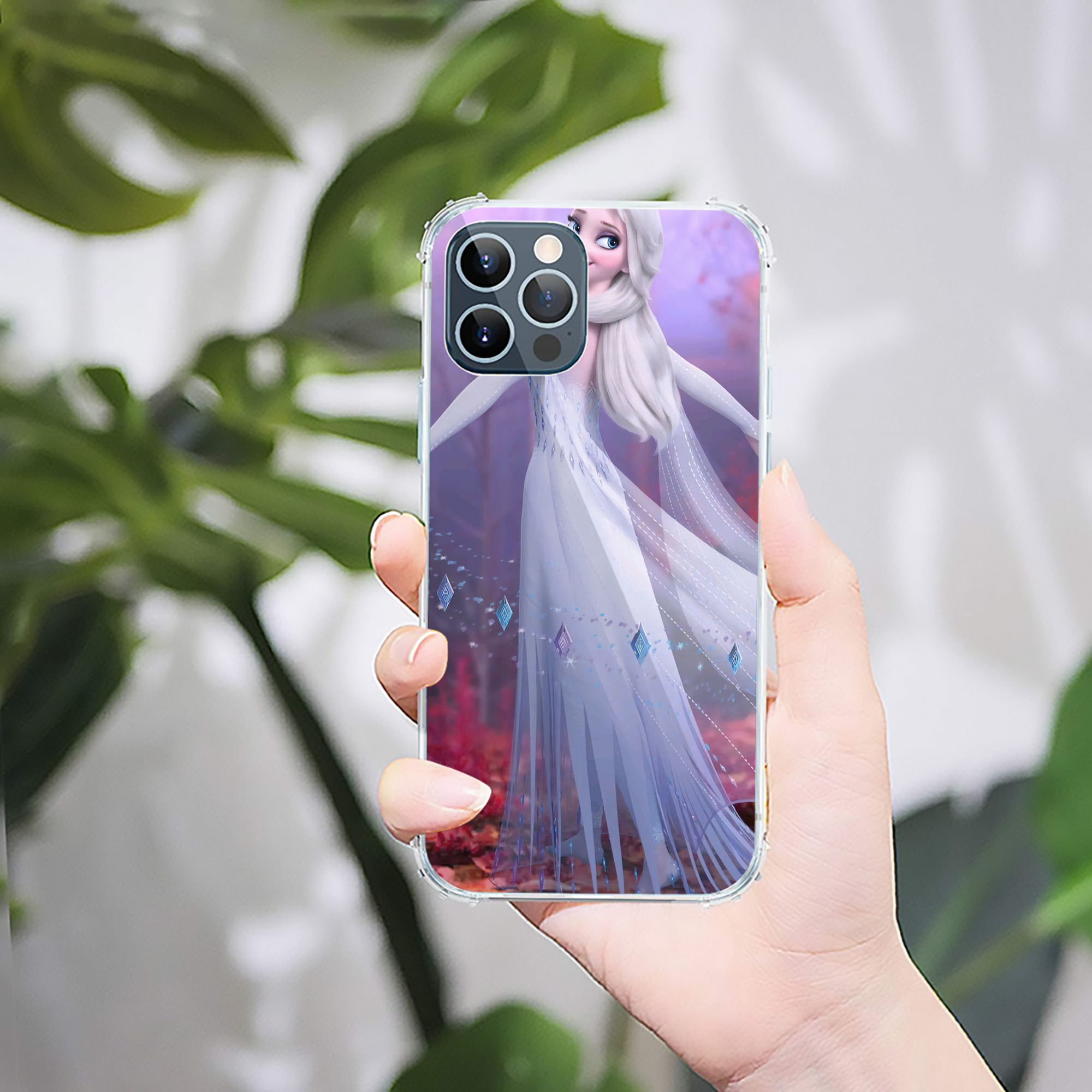 （画像用） アナと雪の女王 アンナ エルサ Frozen Anna Elsa 【iPhone 12シリーズ対応】透明スマホケース（クリアソフトケース）
